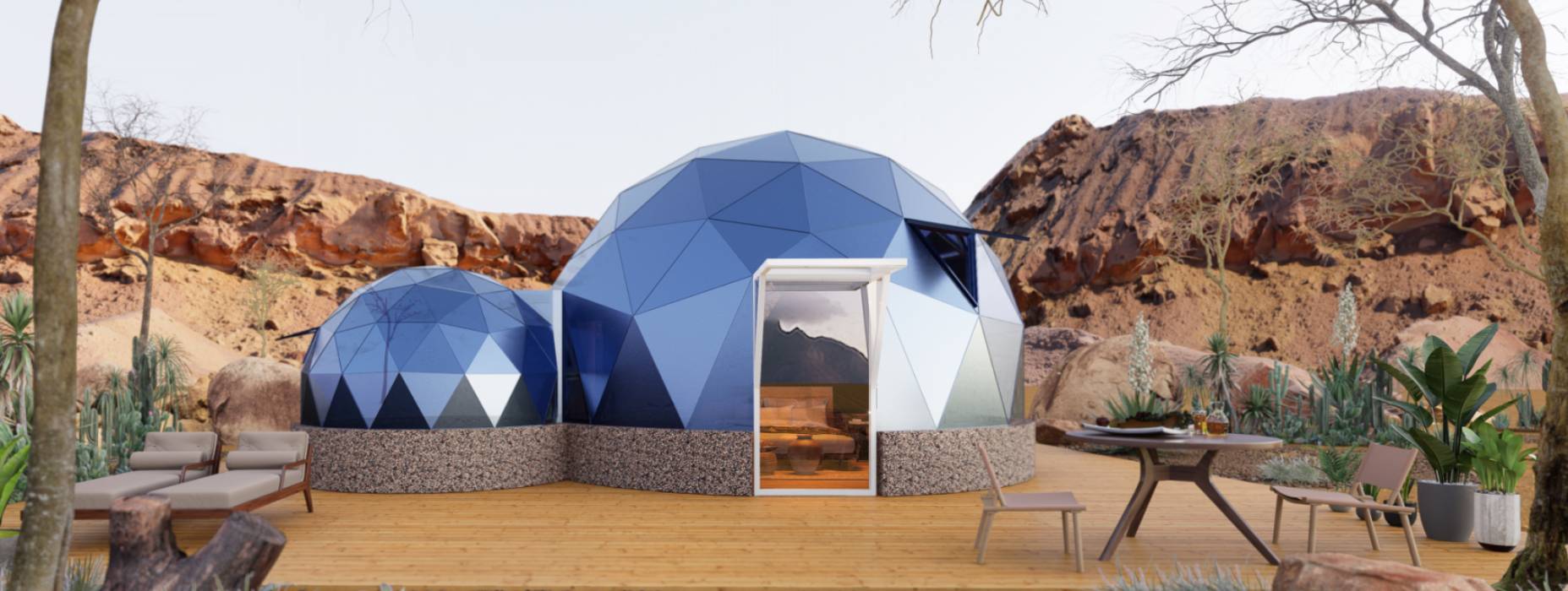 永新县球形智能光伏玻璃星空房